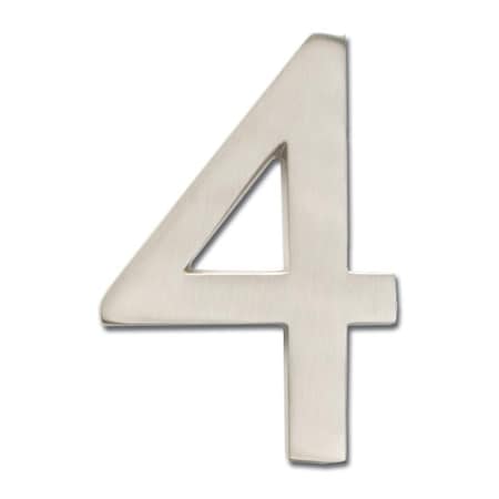 Brass 5 Inch Floating House Number Satin Nickel 4